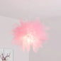 Sheer Flower Ceiling Pendant Light - Modern 1 Light - 18"/27" Width - White/Blue/Pink - Suspended Lamp for Bedroom