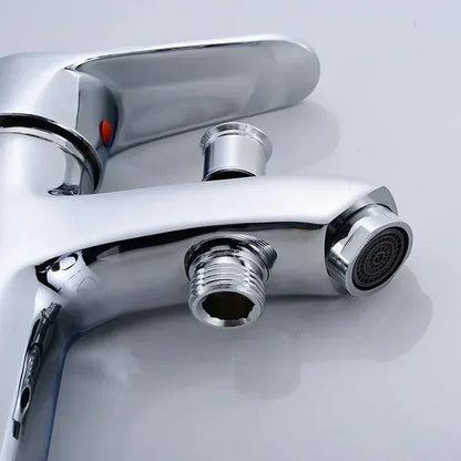 Shower faucet set multifunctional in chrome finish with sleek modern design single handle and dual spout options