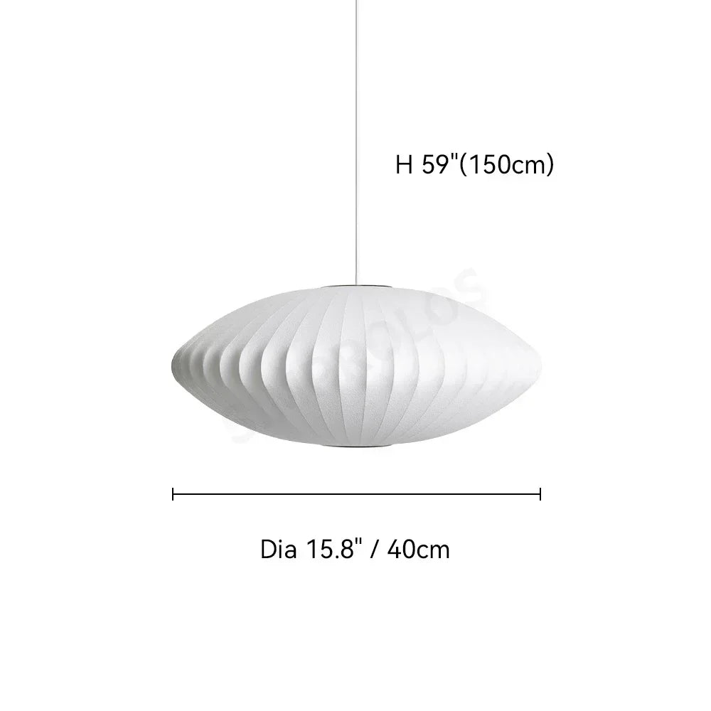 Silk LED Pendant Lamp - Modern Designer Lighting - A Diameter 40CM / Three color dimming