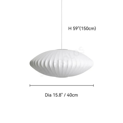 Silk LED Pendant Lamp - Modern Designer Lighting - A Diameter 40CM / Three color dimming