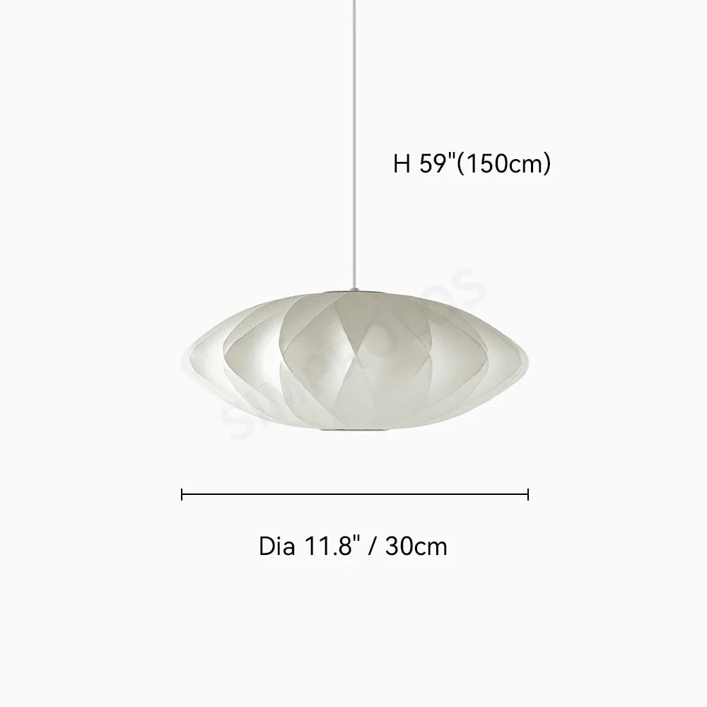 Silk LED Pendant Lamp - Modern Designer Lighting - B Diameter 30CM / Warm light