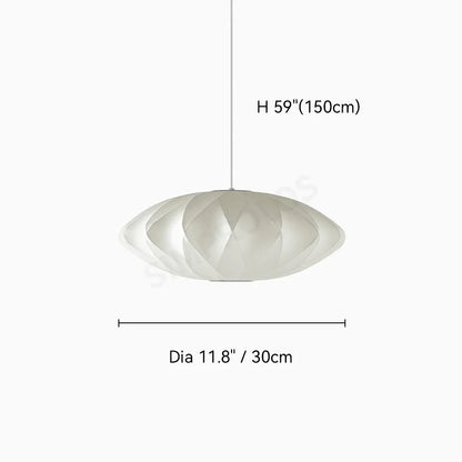 Silk LED Pendant Lamp - Modern Designer Lighting - B Diameter 30CM / Warm light