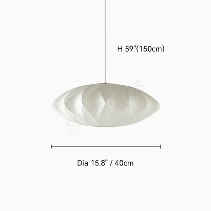 Silk LED Pendant Lamp - Modern Designer Lighting - B Diameter 40CM / Three color dimming