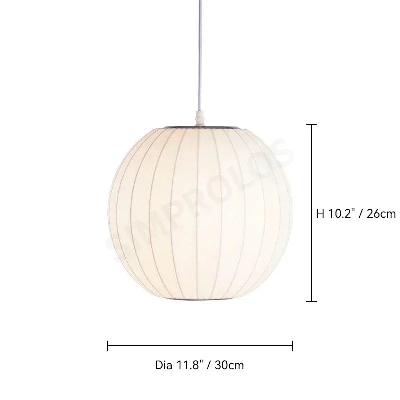 Silk LED Pendant Lamp - Modern Designer Lighting - C Diameter 30CM / Three color dimming