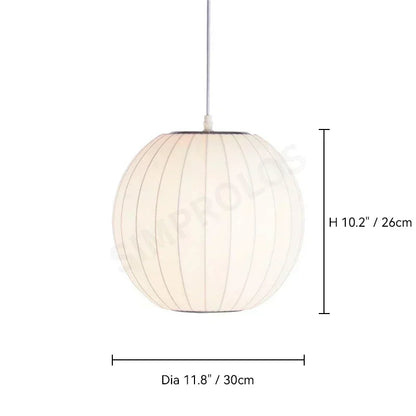 Silk LED Pendant Lamp - Modern Designer Lighting - C Diameter 30CM / Three color dimming