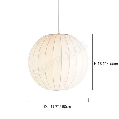 Silk LED Pendant Lamp - Modern Designer Lighting - C Diameter 50CM / Three color dimming