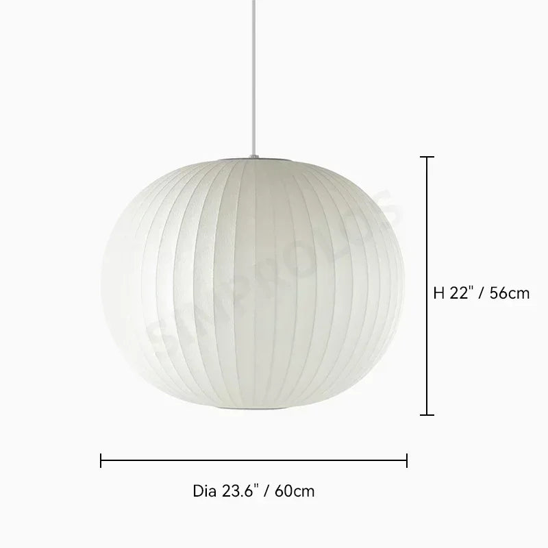 Silk LED Pendant Lamp - Modern Designer Lighting - C Diameter 60CM / Three color dimming