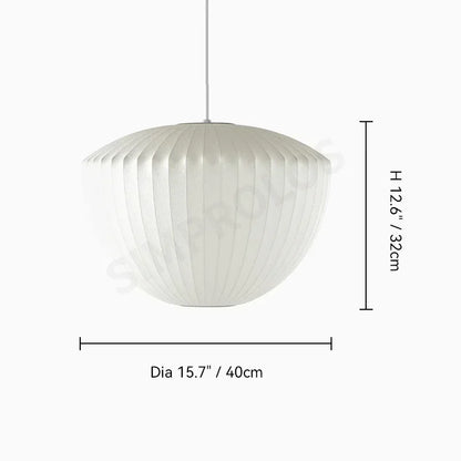 Silk LED Pendant Lamp - Modern Designer Lighting - D Diameter 40CM / Three color dimming