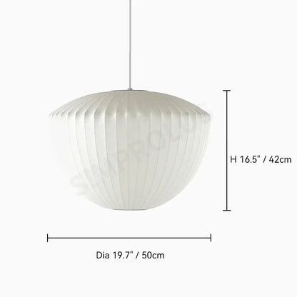 Silk LED Pendant Lamp - Modern Designer Lighting - D Diameter 50CM / Three color dimming