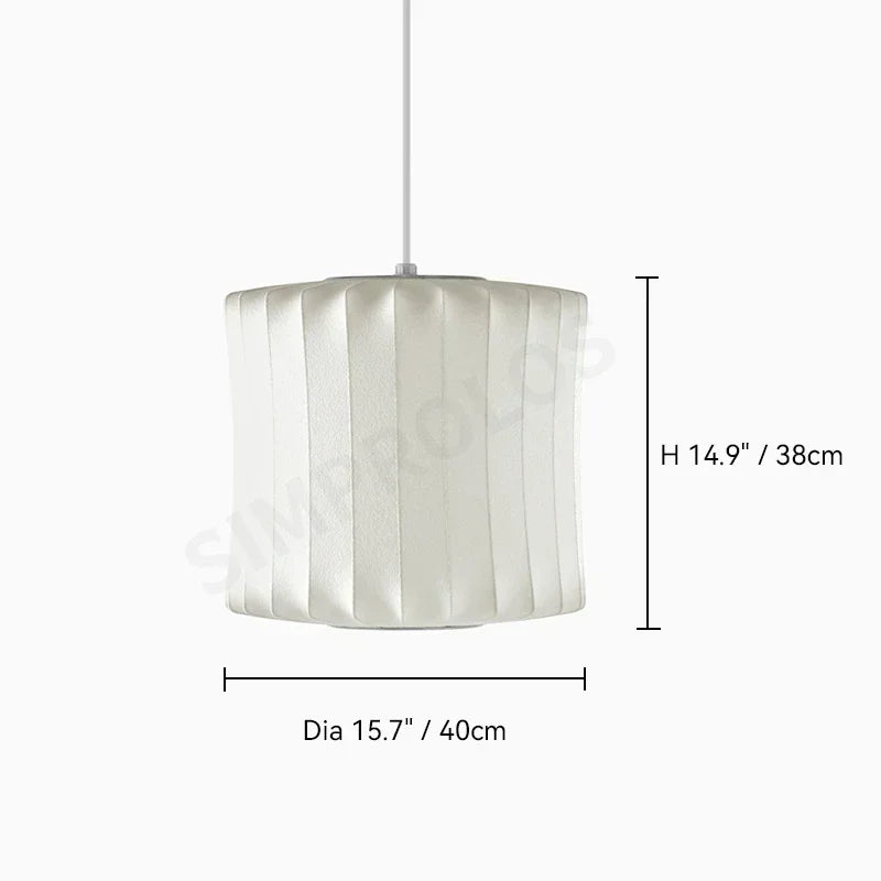 Silk LED Pendant Lamp - Modern Designer Lighting - E Diameter 40CM / Three color dimming