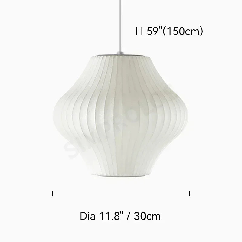 Silk LED Pendant Lamp - Modern Designer Lighting - F Diameter 30CM / Warm light
