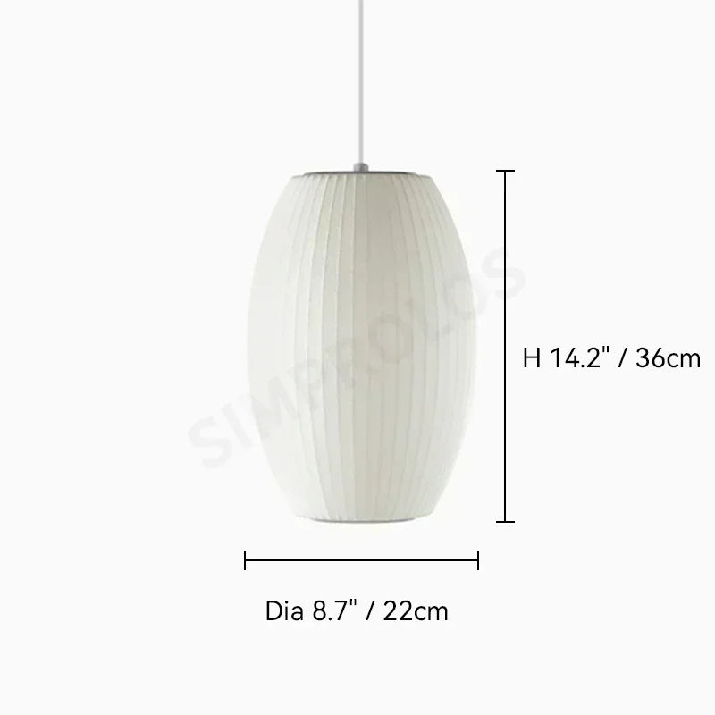 Silk LED Pendant Lamp - Modern Designer Lighting - G Diameter 22CM / Cold light
