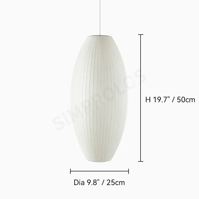 Silk LED Pendant Lamp - Modern Designer Lighting - G Diameter 25CM / Warm light