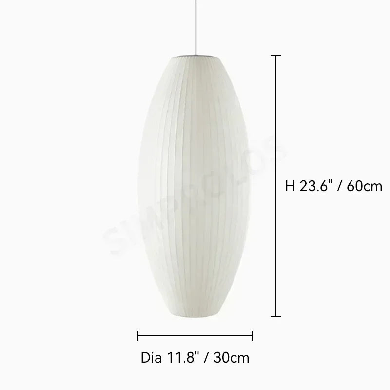 Silk LED Pendant Lamp - Modern Designer Lighting - G Diameter 30CM / Cold light