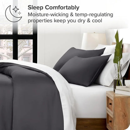 Silky Cooling Duvet Cover Set 3pcs Full/Queen/King