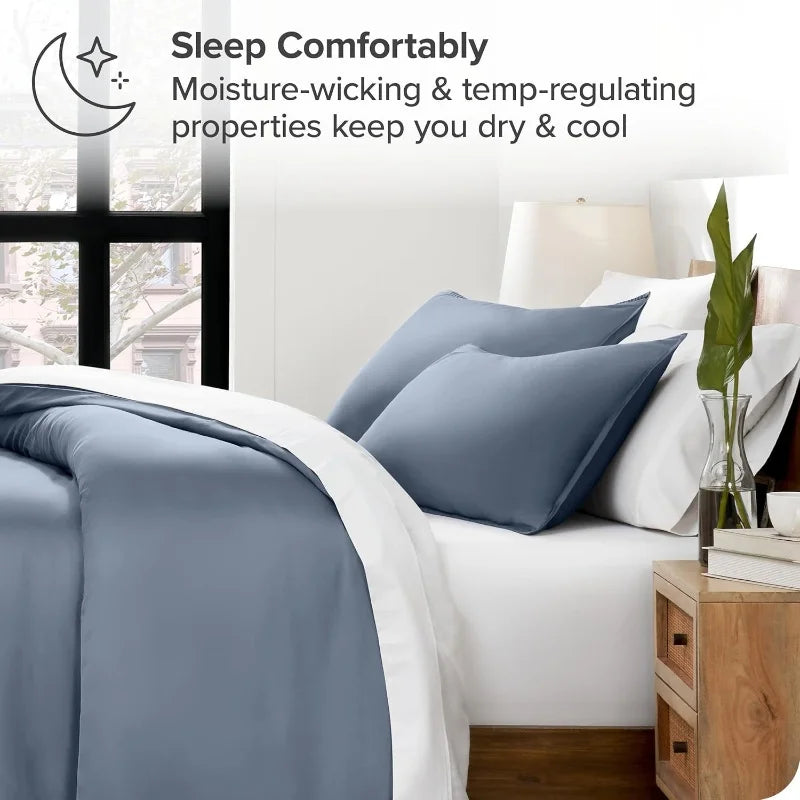 Silky Cooling Duvet Cover Set 3pcs Full/Queen/King
