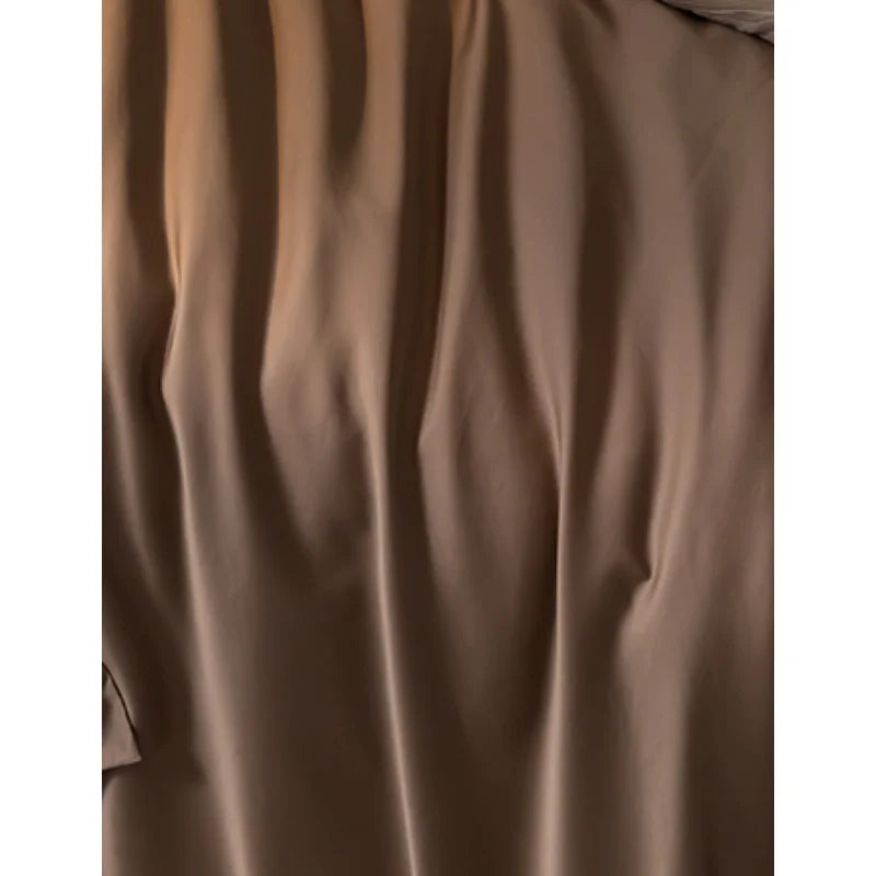 Silky Cooling Duvet Cover Set 3pcs Full/Queen/King - brown / 200x230cm 3pcs