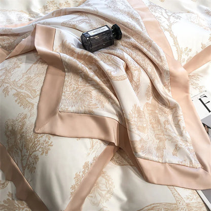 Silky Eucalyptus Fiber Bedding Set - Forest Leopard