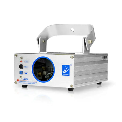 Silver aluminum housing purple laser light projector with blue opening and big dipper logo model k100 for stage lighting