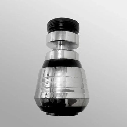 Chrome finished silver and black 360 rotating kitchen faucet aerator with black rubber seals for decorbites kitchen faucet use