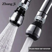 Silver and black zhang ji dual mode kitchen faucet aerator with 360-degree rotating nozzle design