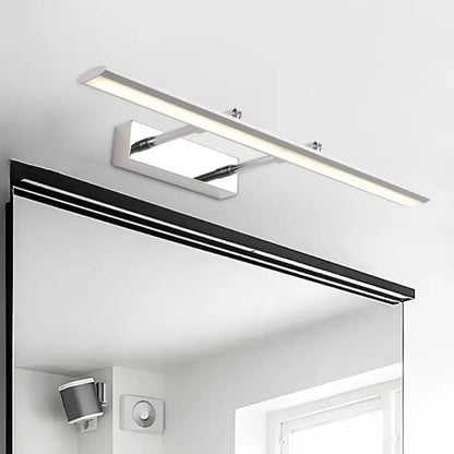 DecorBites™ DecorBites™ Silver LED Vanity Wall Light with Sleek Metal Shade - Modern Washroom Fixture