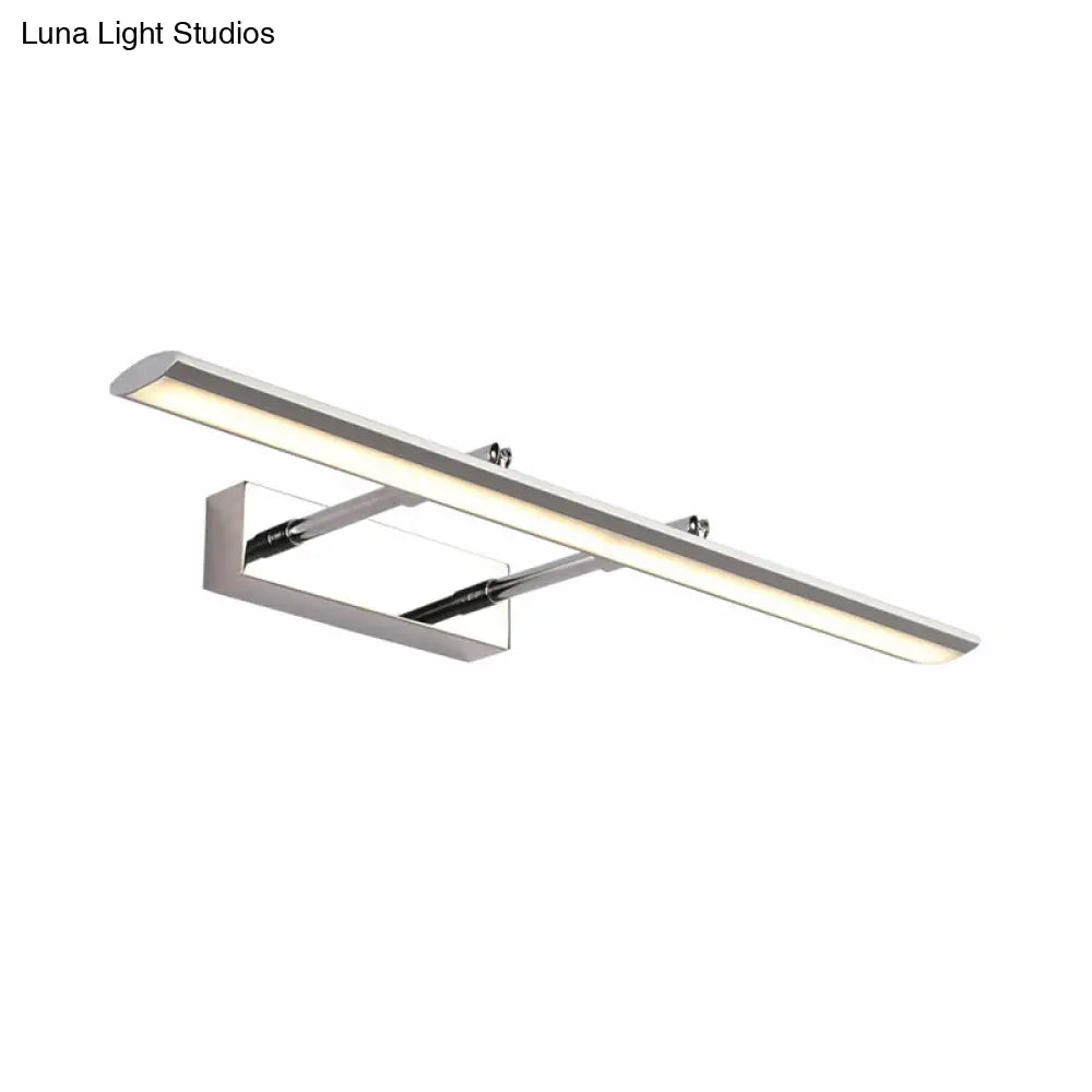 DecorBites™ DecorBites™ Silver LED Vanity Wall Light with Sleek Metal Shade - Modern Washroom Fixture
