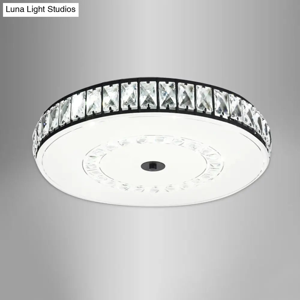 DecorBites™ DecorBites™ Simple Black Crystal Flush Mount LED Ceiling Light with Square/Round Rectangle-Cut Design