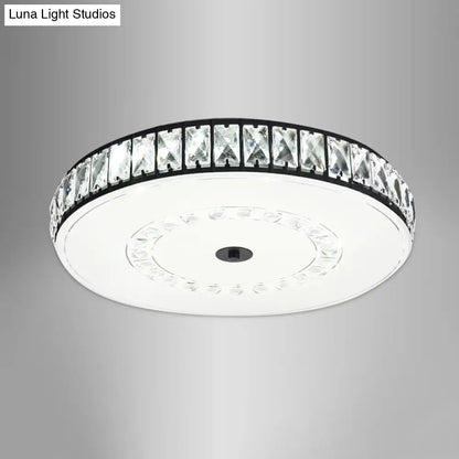 DecorBites™ DecorBites™ Simple Black Crystal Flush Mount LED Ceiling Light with Square/Round Rectangle-Cut Design