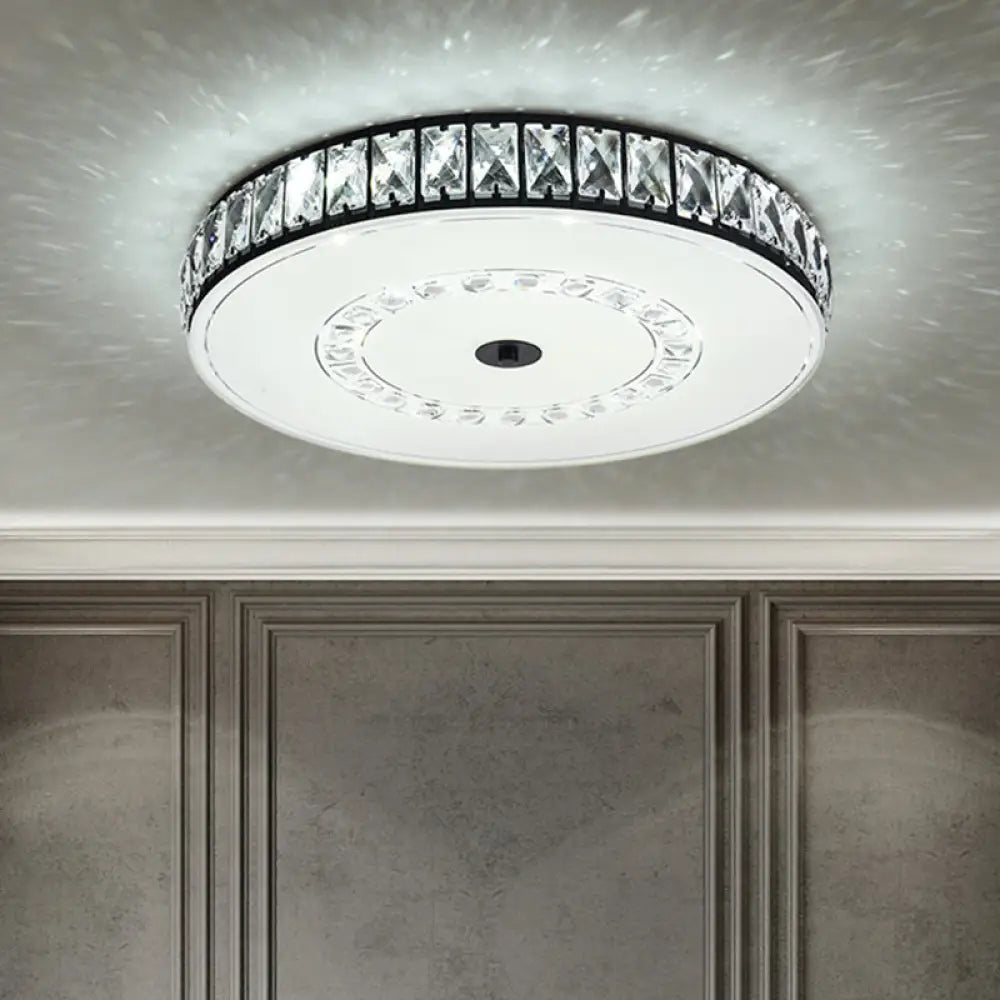 DecorBites™ DecorBites™ Simple Black Crystal Flush Mount LED Ceiling Light with Square/Round Rectangle-Cut Design