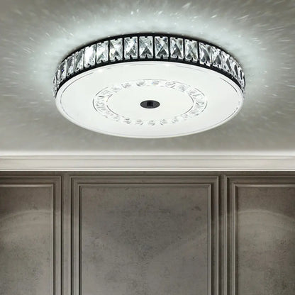 DecorBites™ DecorBites™ Simple Black Crystal Flush Mount LED Ceiling Light with Square/Round Rectangle-Cut Design