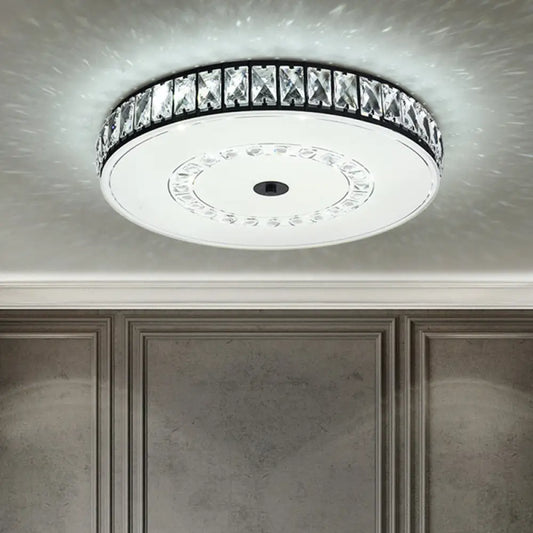 DecorBites™ DecorBites™ Simple Black Crystal Flush Mount LED Ceiling Light with Square/Round Rectangle-Cut Design