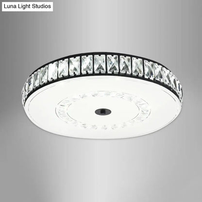 DecorBites™ DecorBites™ Simple Black Crystal Flush Mount LED Ceiling Light with Square/Round Rectangle-Cut Design