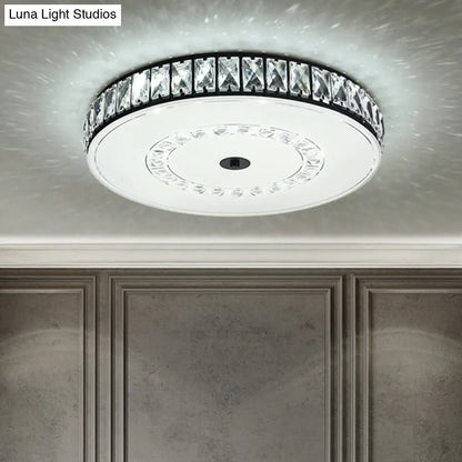 DecorBites™ DecorBites™ Simple Black Crystal Flush Mount LED Ceiling Light with Square/Round Rectangle-Cut Design