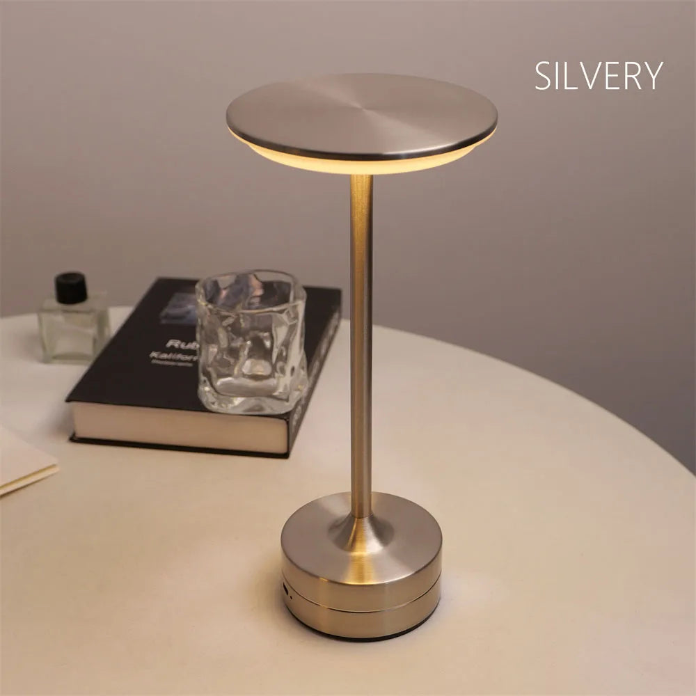 Simple charging LED Desk Lamp restaurant bar desk lamp dimming atmosphere retro portable charging touch USB desk lamp