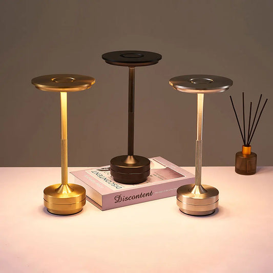 Simple charging LED Desk Lamp restaurant bar desk lamp dimming atmosphere retro portable charging touch USB desk lamp