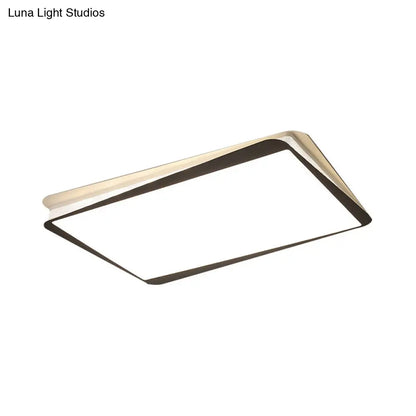 DecorBites™ DecorBites™ Simple LED Ceiling Flush Mount Light in White/Warm Light - Metal Rectangular Fixture