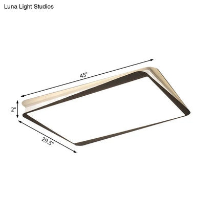 DecorBites™ DecorBites™ Simple LED Ceiling Flush Mount Light in White/Warm Light - Metal Rectangular Fixture
