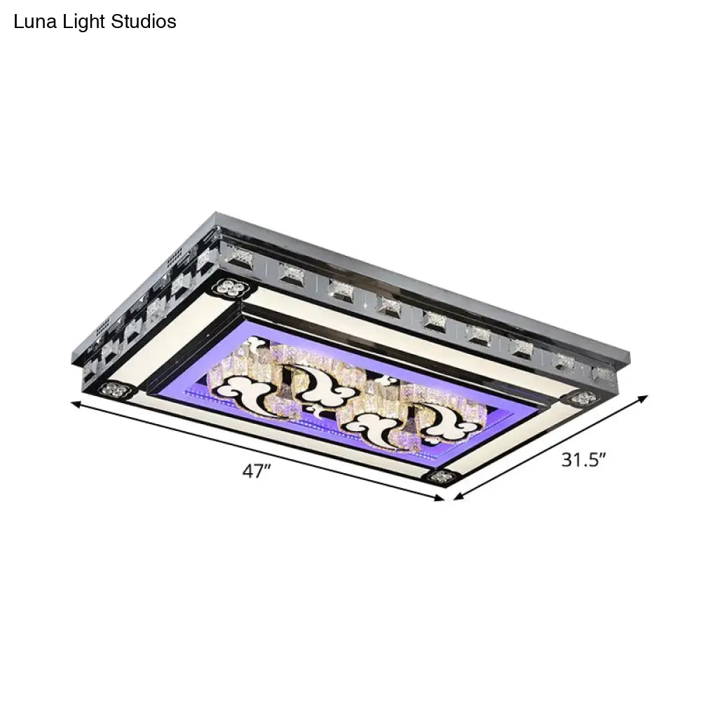 DecorBites™ DecorBites™ Simple LED Purple Crystal Flush Mount Ceiling Light: Ideal for Living Room Lighting