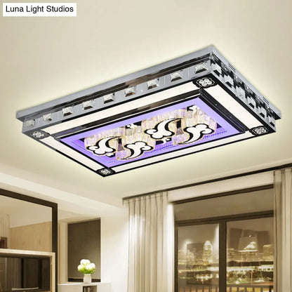 DecorBites™ DecorBites™ Simple LED Purple Crystal Flush Mount Ceiling Light: Ideal for Living Room Lighting