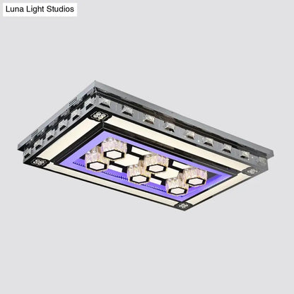 DecorBites™ DecorBites™ Simple LED Purple Crystal Flush Mount Ceiling Light: Ideal for Living Room Lighting