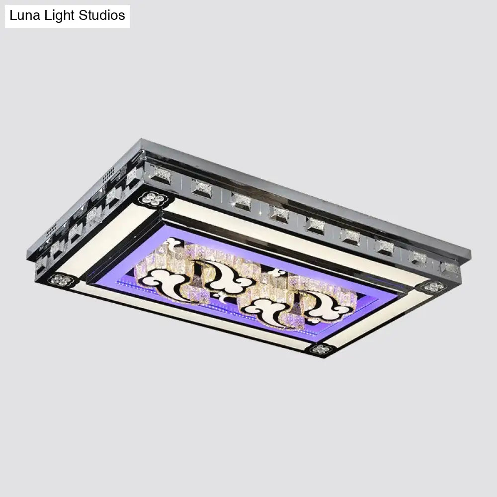 DecorBites™ DecorBites™ Simple LED Purple Crystal Flush Mount Ceiling Light: Ideal for Living Room Lighting