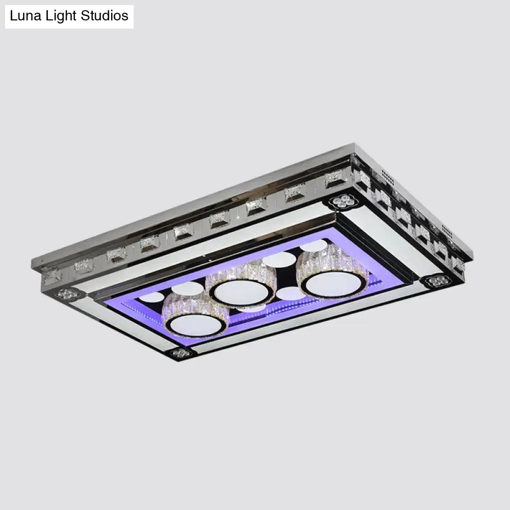 DecorBites™ DecorBites™ Simple LED Purple Crystal Flush Mount Ceiling Light: Ideal for Living Room Lighting