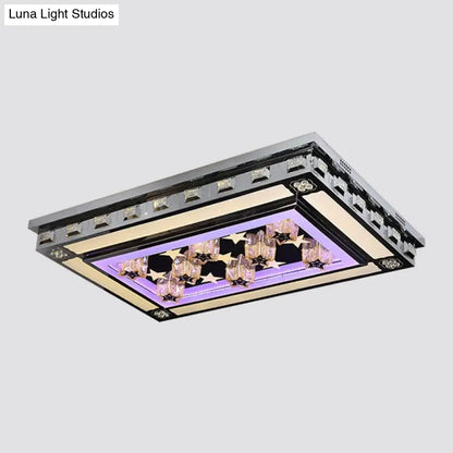 DecorBites™ DecorBites™ Simple LED Purple Crystal Flush Mount Ceiling Light: Ideal for Living Room Lighting