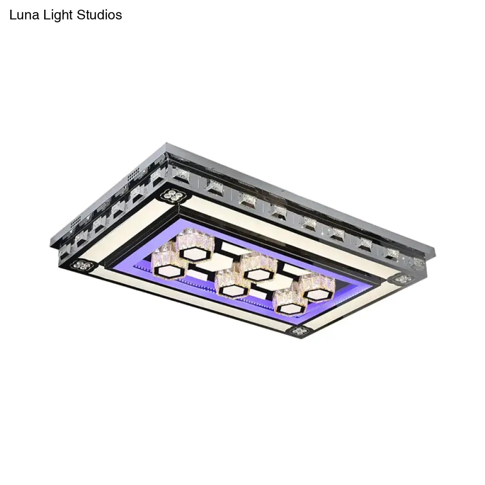 DecorBites™ DecorBites™ Simple LED Purple Crystal Flush Mount Ceiling Light: Ideal for Living Room Lighting