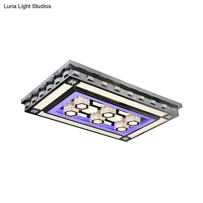 DecorBites™ DecorBites™ Simple LED Purple Crystal Flush Mount Ceiling Light: Ideal for Living Room Lighting
