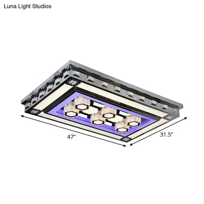 DecorBites™ DecorBites™ Simple LED Purple Crystal Flush Mount Ceiling Light: Ideal for Living Room Lighting