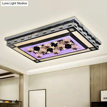 DecorBites™ DecorBites™ Simple LED Purple Crystal Flush Mount Ceiling Light: Ideal for Living Room Lighting