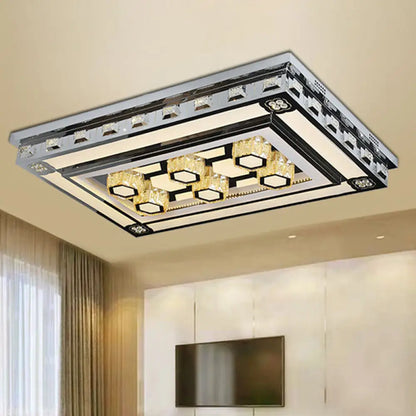 DecorBites™ DecorBites™ Simple LED Purple Crystal Flush Mount Ceiling Light: Ideal for Living Room Lighting