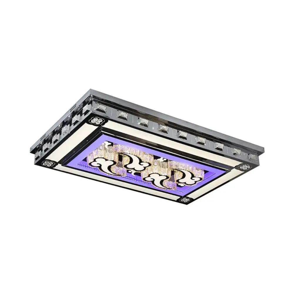 DecorBites™ DecorBites™ Simple LED Purple Crystal Flush Mount Ceiling Light: Ideal for Living Room Lighting